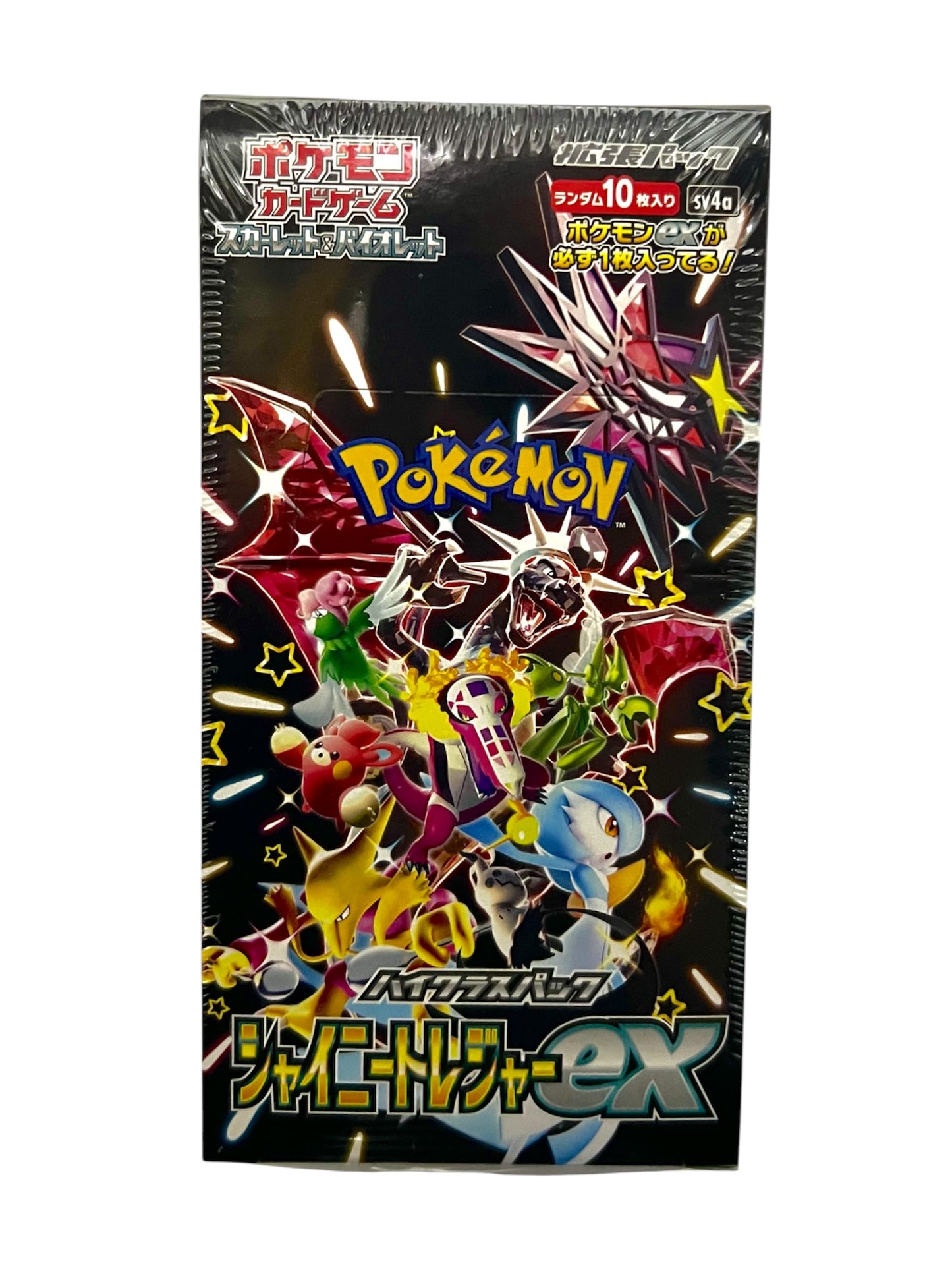 Pokémon寶可夢(日文版) TCG 擴充包 - 朱與紫「閃色寶藏ex」SV4A (原盒10包/每包10卡)