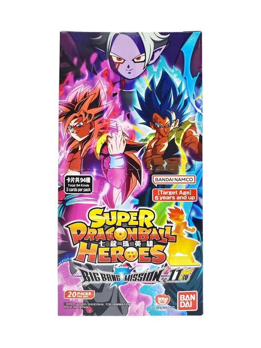龍珠英雄卡 SDBH Super Dragon Ball Heroes Big Bang Mission 11 擴充包 原盒未開封 (20包)